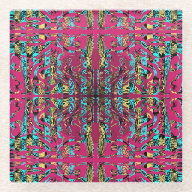 Mitochondri-Pop Glasuntersetzer (Vorderseite)