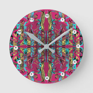 Mitochondri-Pop II Runde Wanduhr