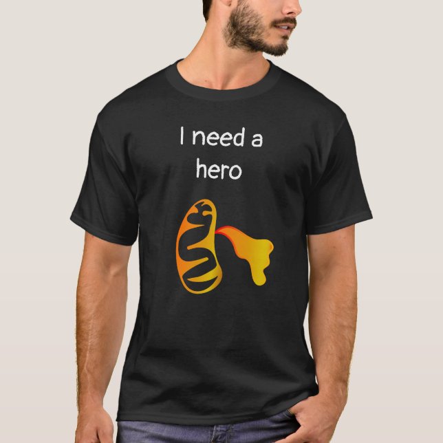 Mitochondria Energy Hero  T-Shirt (Vorderseite)