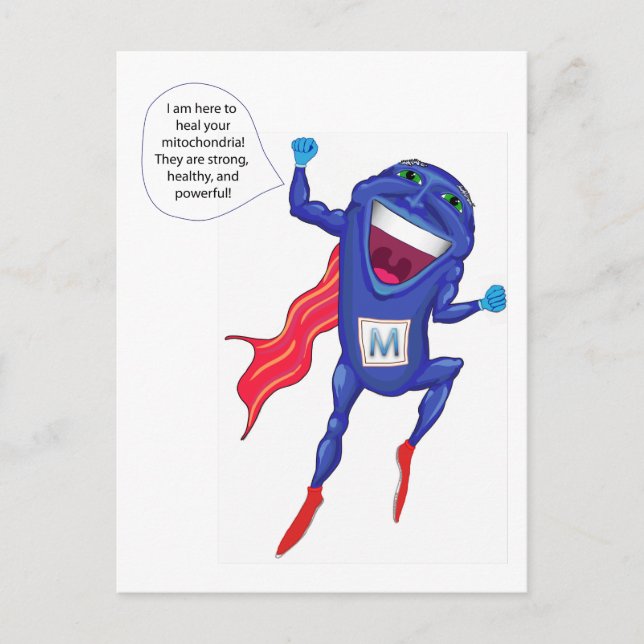 Mitochondria Man Postkarte (Vorderseite)