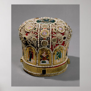 Mitre crown set with pearls and precious poster