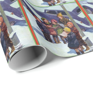 Mitspielen im Schnee Geschenkpapier