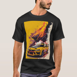 Mitsubishi EVO Coolster Wagen in Gelb T-Shirt