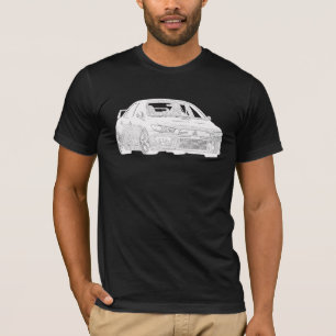 Mitsubishi Evo - X - elektrischer weißer Entwurf T-Shirt