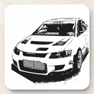 Mitsubishi-Evolution Getränkeuntersetzer