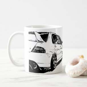 Mitsubishi-Evolutions-vektorbild Kaffeetasse