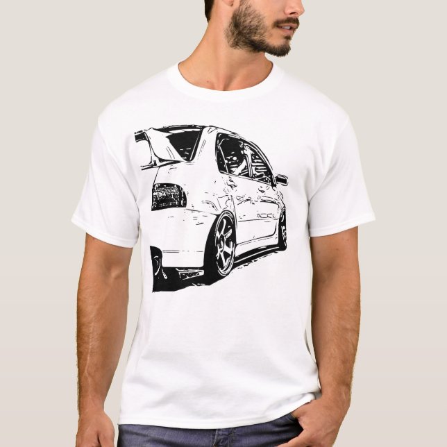 Mitsubishi-Evolutions-vektorbild T-Shirt (Vorderseite)