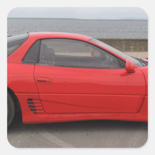 Mitsubishi-GTO-Twin-Turbo.jpg Quadratischer Aufkleber (Vorderseite)