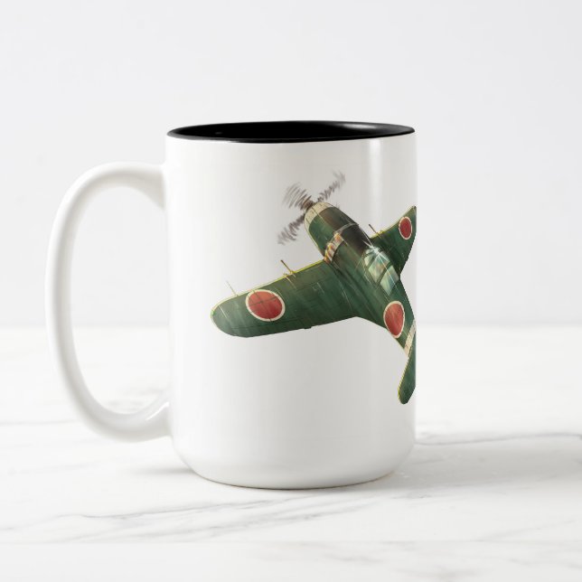 Mitsubishi J2M3 Raiden Zweifarbige Tasse (Links)