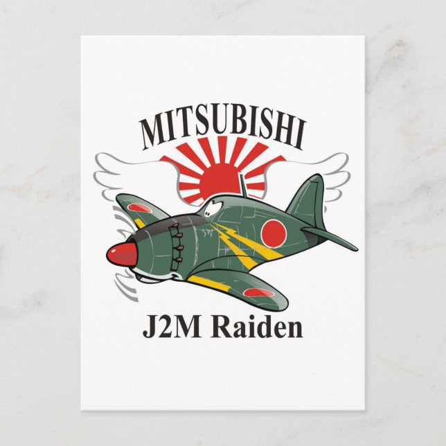 mitsubishi J2M Raiden Postkarte (Vorderseite)