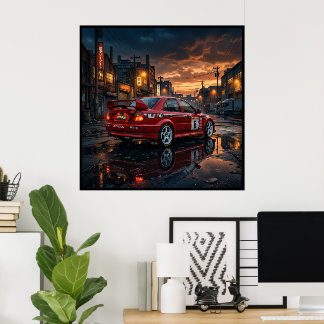 Mitsubishi Lancer Evolution VI Poster