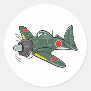 Mitsubishi Zero Runder Aufkleber