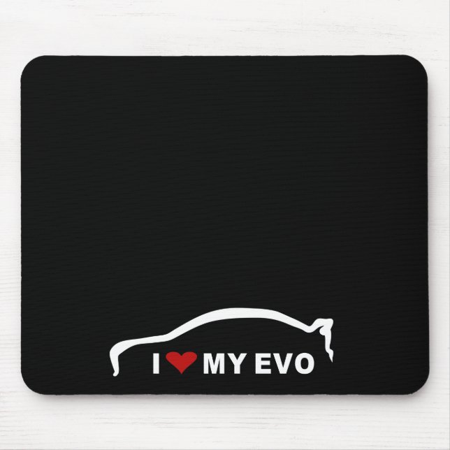 Mitsubishilancer-Evolution X - i-Liebe mein EVO Mousepad (Vorne)