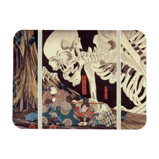 Mitsukini Defying the Skeleton Specter, c.1845 Magnet (Horizontal)