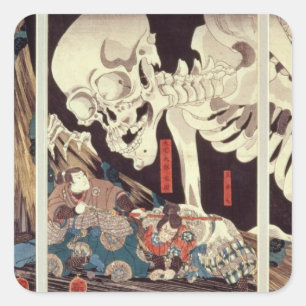 Mitsukini, welches die Skeleton Erscheinung, Quadratischer Aufkleber