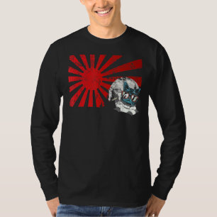 Mitsune japanische Cat Chilling Mask Art Sunset An T-Shirt