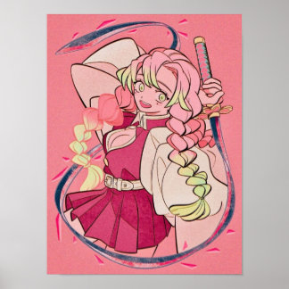 Mitsuri Kanroji Die Liebe Hashira Fan Desing Poster
