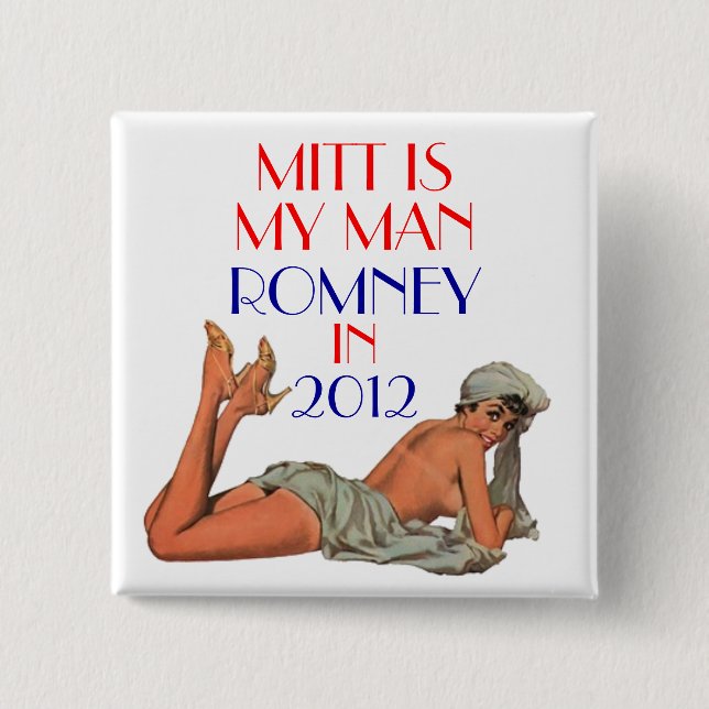 Mitt ist mein Mann romney Button (Vorderseite)
