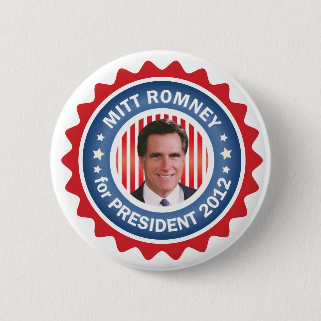 Mitt Romney 2012 für US-Präsident Button (Vorderseite)