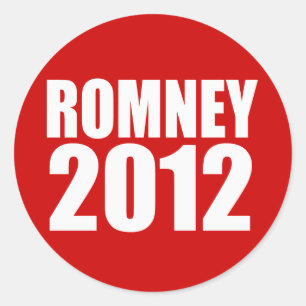 MITT ROMNEY 2012 RUNDER AUFKLEBER
