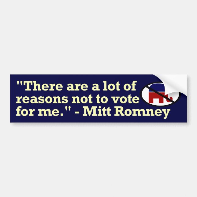 Mitt Romney folgert, um nicht für mich StoßStic zu Autoaufkleber (Vorne)