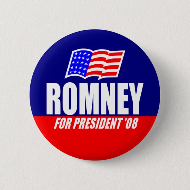 Mitt Romney für Präsidenten 08 Knopf Button (Vorderseite)