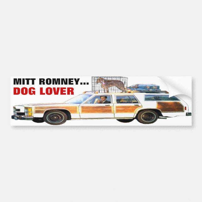 MITT ROMNEY… HUNDEliebhaber-AUTOAUFKLEBER Autoaufkleber (Vorne)