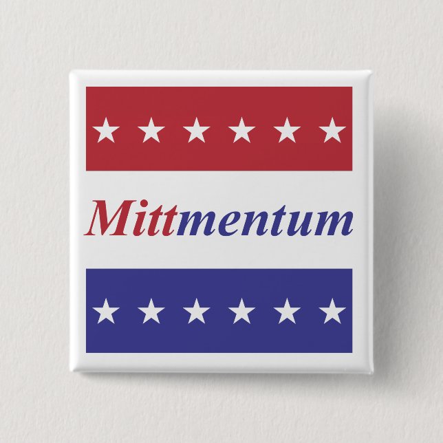 Mitt Romney "Mittmentum"-Taste Button (Vorderseite)