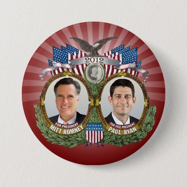 Mitt Romney Paul Ryan Foto Button (Vorderseite)