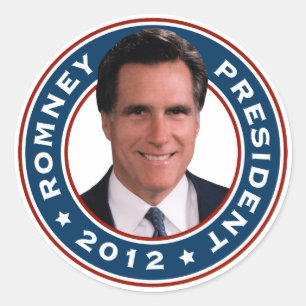 Mitt Romney Präsident 2012 Runder Aufkleber