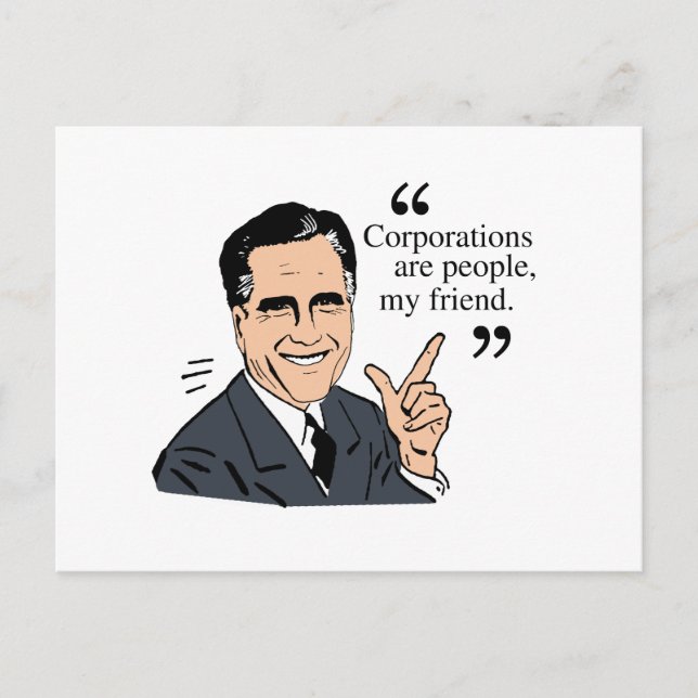 Mitt Romney Quotes Postkarte (Vorderseite)