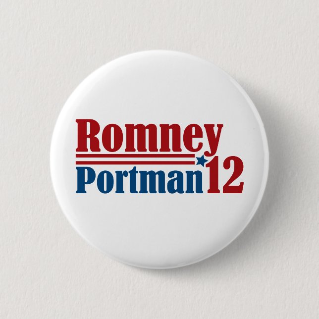 Mitt Romney Rob Portman 2012 Button (Vorderseite)