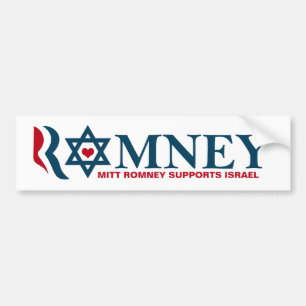 Mitt Romney-Unterstützungen Israel Autoaufkleber