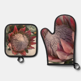 Mitt von Aquarellfarben und Töpfchen Ofenhandschuh & Topflappen-Set