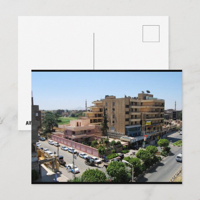 Mittag in Luxor Postkarte (Vorne/Hinten)