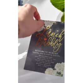 Mittag- und Brautparty-Blume mit String Lights Einladung