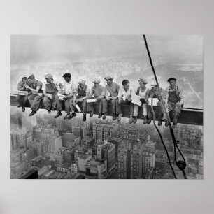 Mittagessen auf dem Wolkenkratzer, 1932 New York Poster