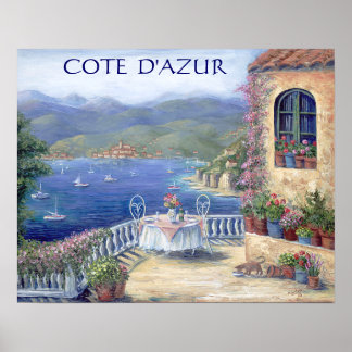 Mittagessen auf der Terrasse Poster