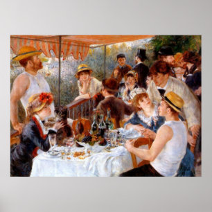 Mittagessen des Bootfahrt-Party-Leinwand-Druckes Poster