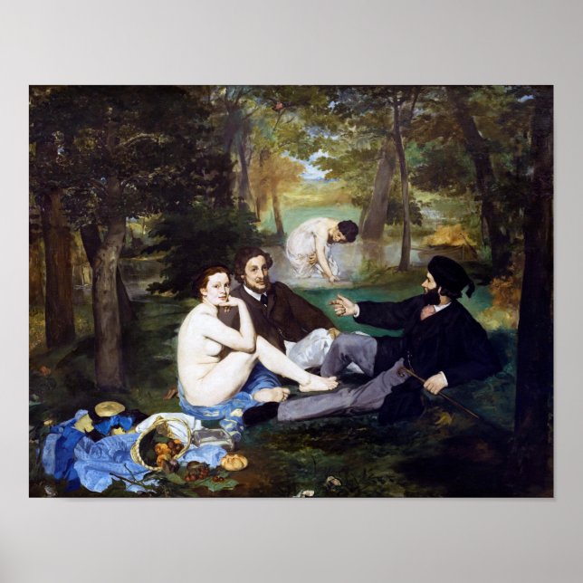 Mittagessen im Gras, Manet Poster (Vorne)