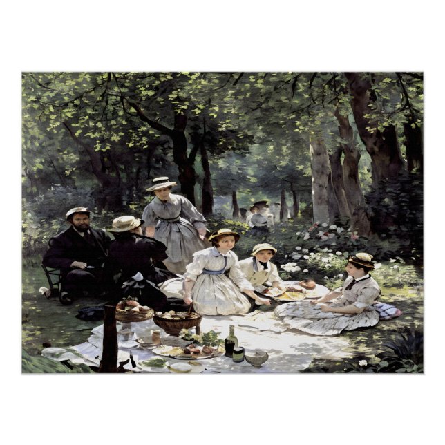 Mittagessen im Gras Poster (Vorderseite)