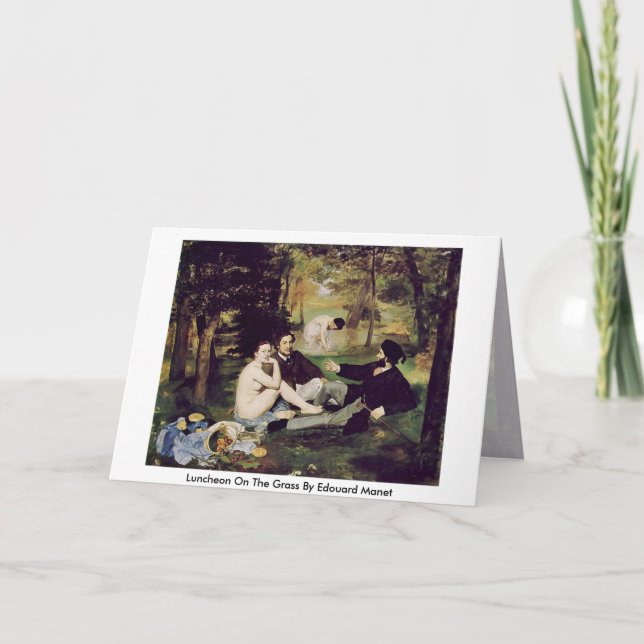 Mittagessen im Gras von Edouard Manet Karte (Vorderseite)