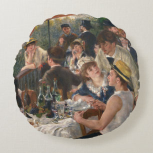 Mittagessen im Party - Auguste Renoir Rundes Kissen