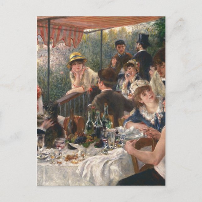 Mittagessen im Party - Renoir Einladungspostkarte (Vorderseite)