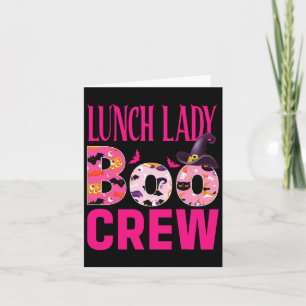 Mittagessen Lady Boo Crew Pumpkin Breast Cancer Ha Karte