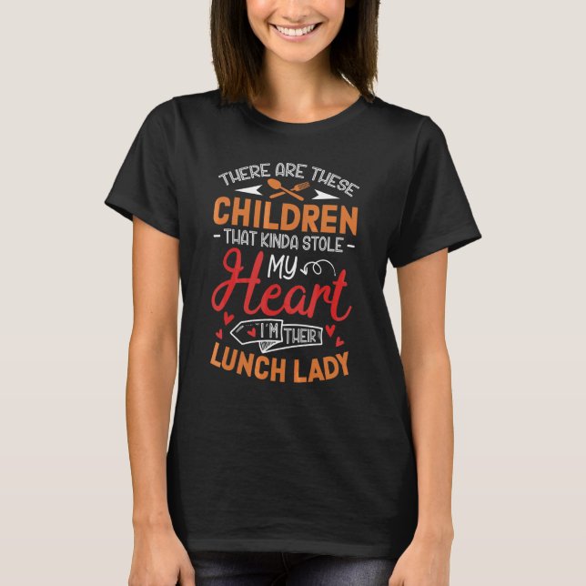 Mittagessen Lady Cafeteria Crew  Schulküche T-Shirt (Vorderseite)
