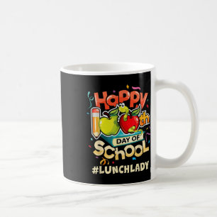 Mittagessen Lady Happy 100. Tag der Schule Kaffeetasse