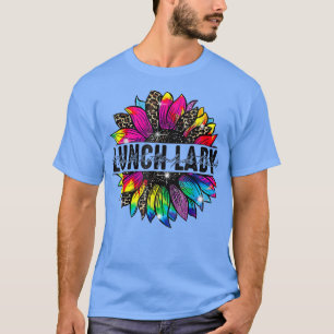 Mittagessen Lady Sonnenblumen Leopard Gefärbte Kra T-Shirt