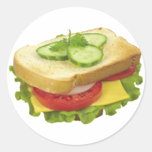 Mittagessen Sandwich Runder Aufkleber
