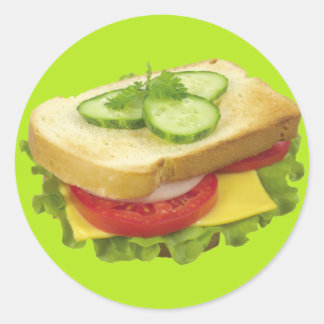 Mittagessen Sandwich Runder Aufkleber